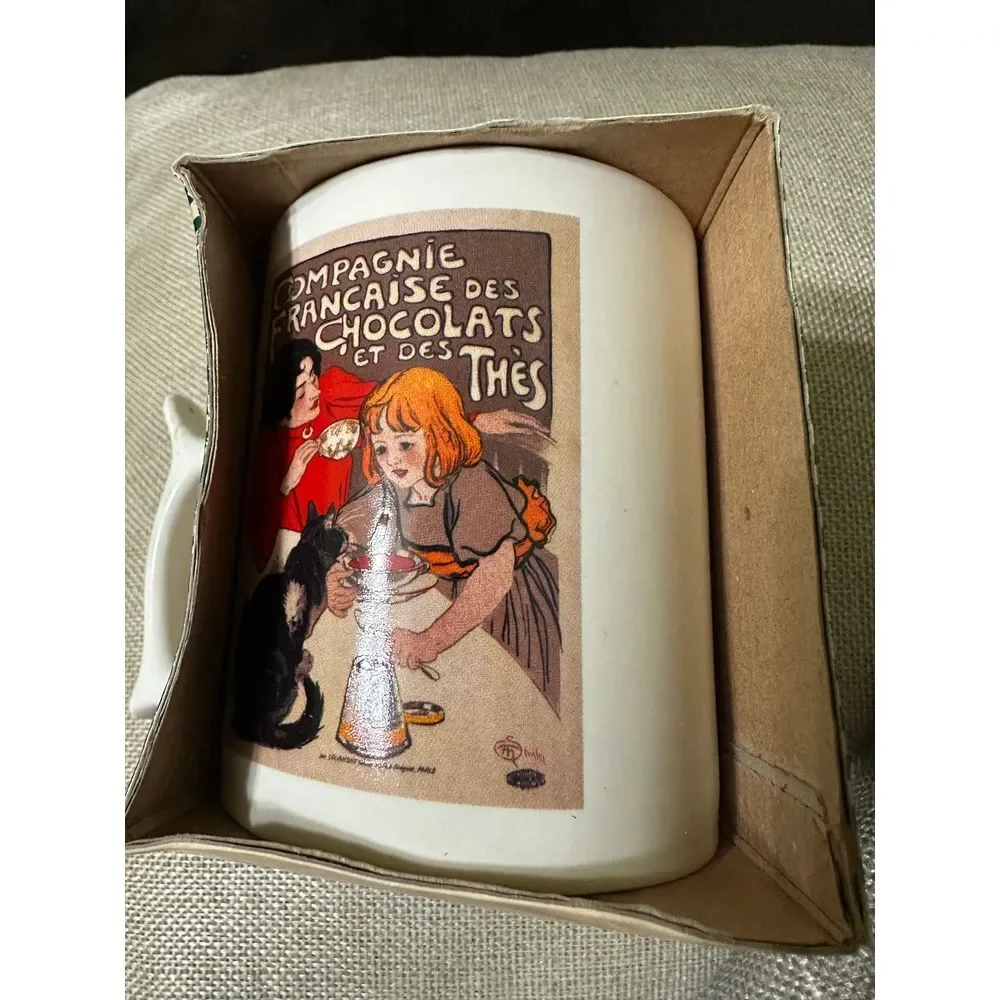 Compagnie Francaise‎ des Chocolats Mug Vintage French Design Ceramic 1998 Coffee